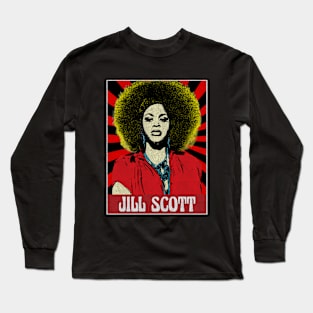 Jill Scott 80s Pop Art Fan Art Long Sleeve T-Shirt